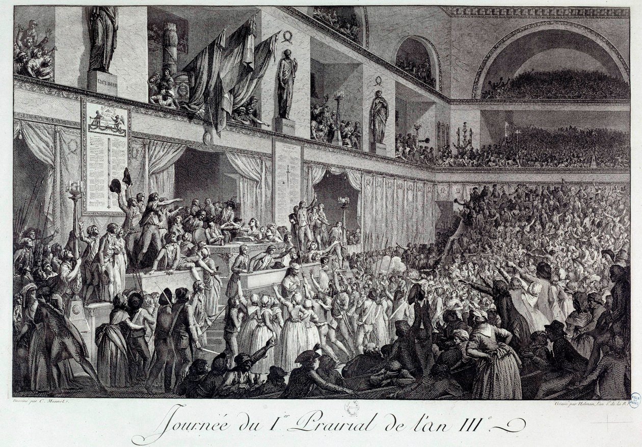 Revolución Francesa: el Día de la Insurrección Popular Contra el Hambre en el I Prairial del Año III (20/05/1795): la población invadió la Convención y masacró al diputado Jean Bertrand Feraud (1759-1795), encargado del suministro de París de Isidore Stanislas Helman