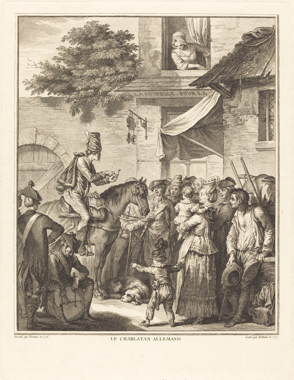 El charlatán alemán de Isidore Stanislas Helman after Jean Duplessi Bertaux