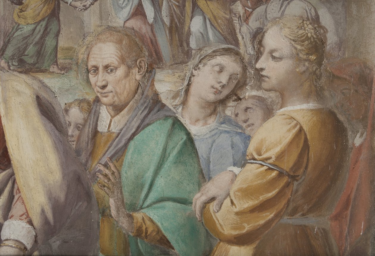 (detalle) del Matrimonio de la Virgen María de Isidoro Bianchi