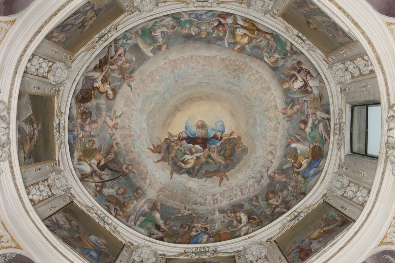 Paraíso con el Padre Eterno, c.1623-34 (detalle) de Isidoro Bianchi