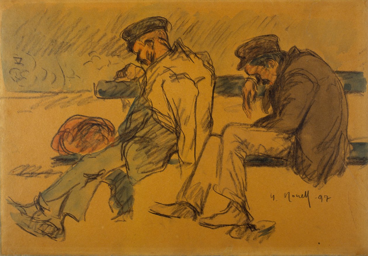 Dos hombres pobres durmiendo de Isidre Nonell