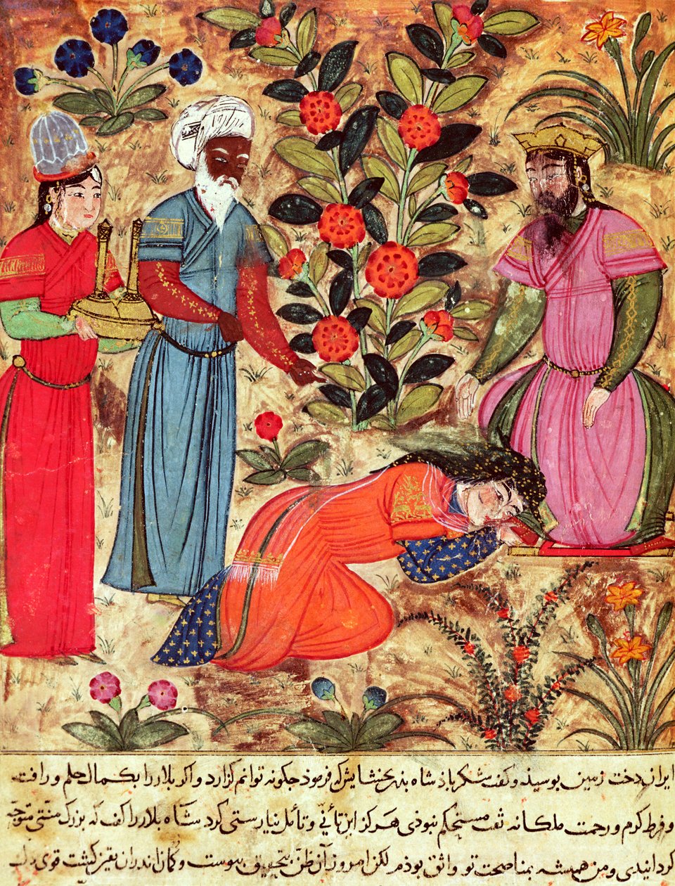 Fol.101 Una mujer suplicando al sultán, de 