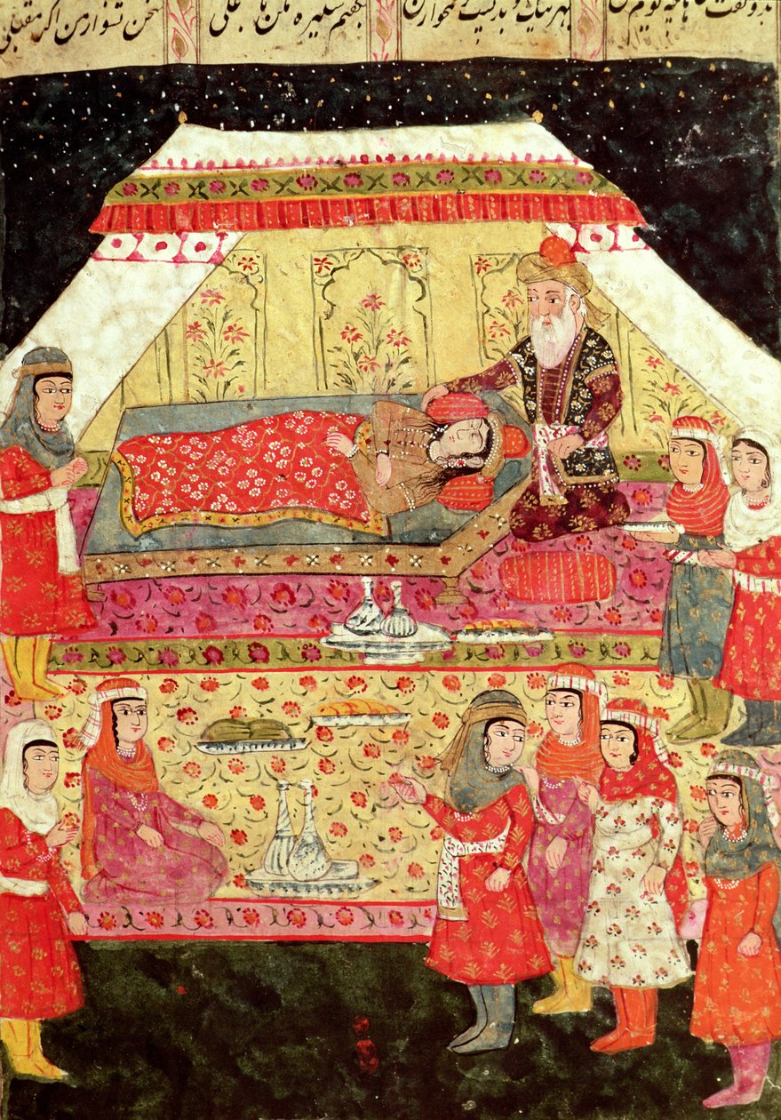 Escena del harén, ilustración del 
