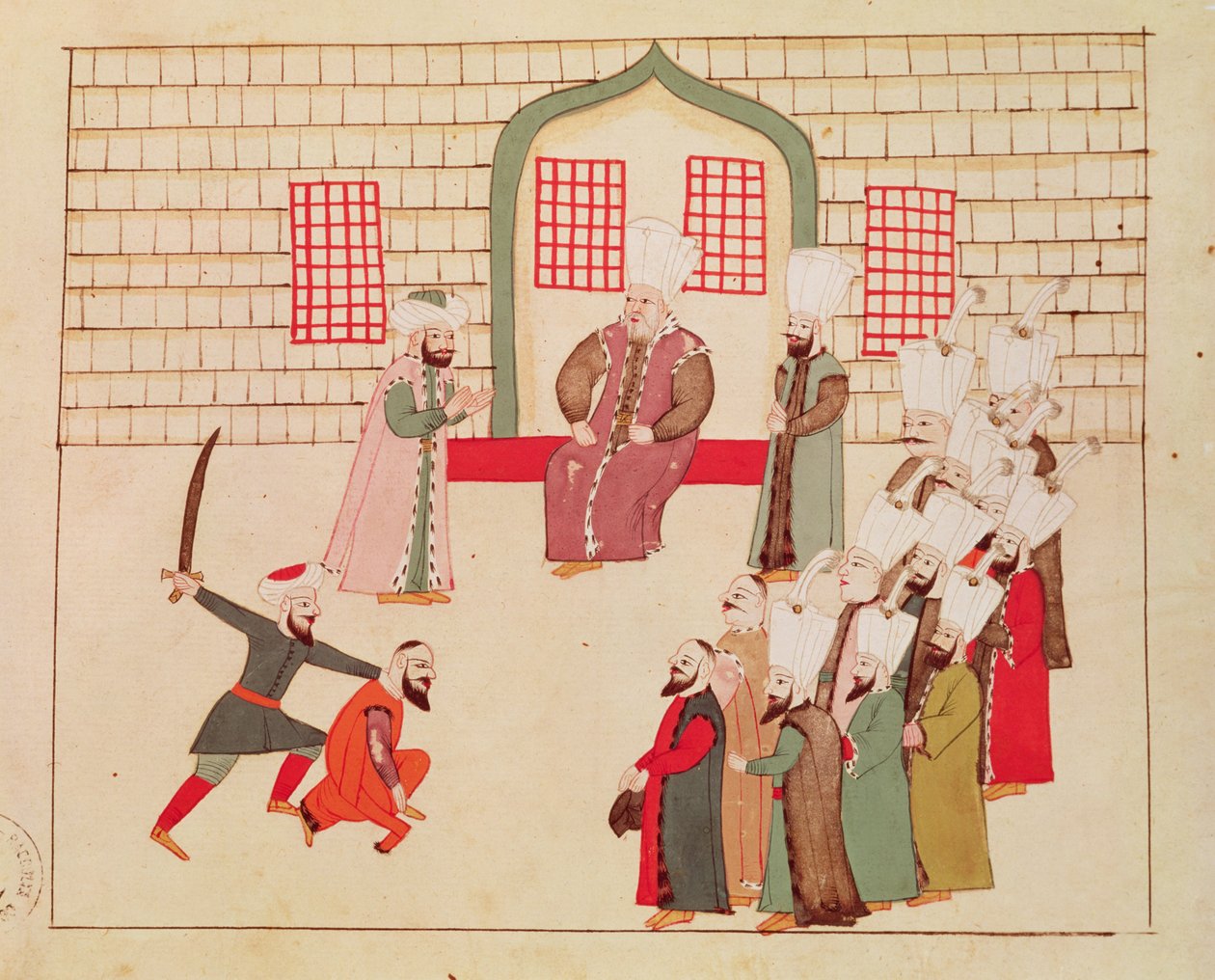 Ms 1671 Un visir observando una ejecución de Islamic School