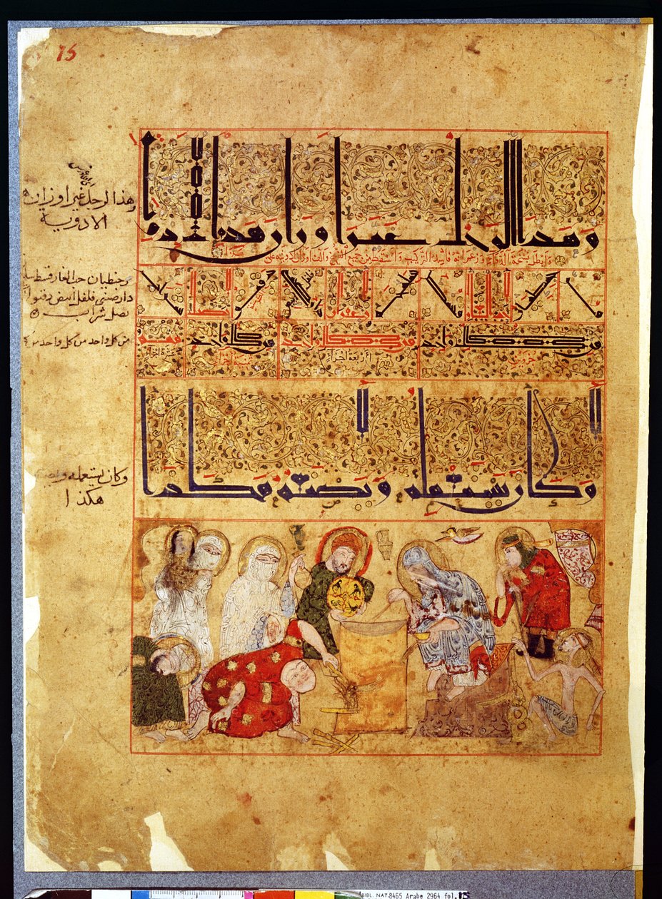 Ms. Arabe 2964 fol.15 del Tratado de Teriaca según Galeno, 1217 de Islamic School