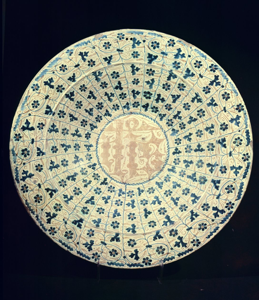 Plato amarillo y azul, Morisco de Islamic School