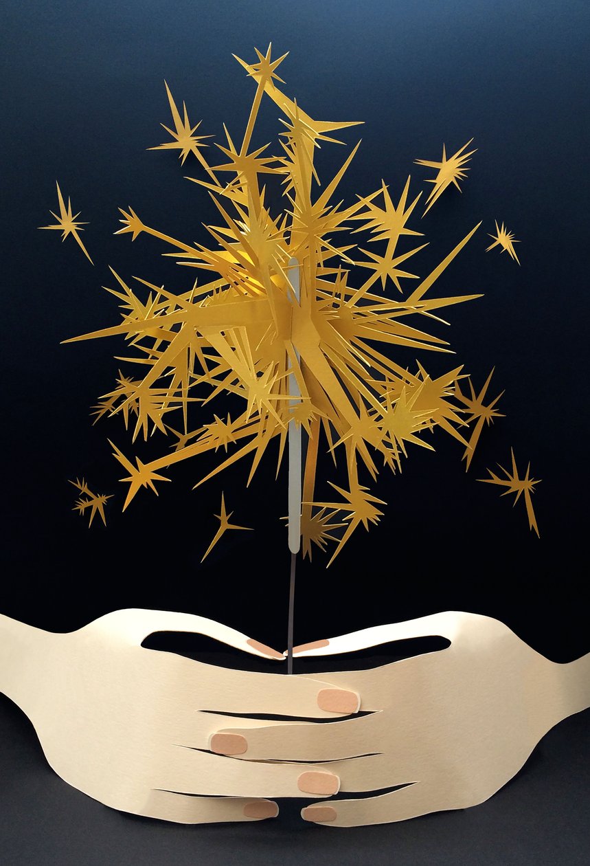 Ilumina la noche, 2016 (papel) de Isobel Barber