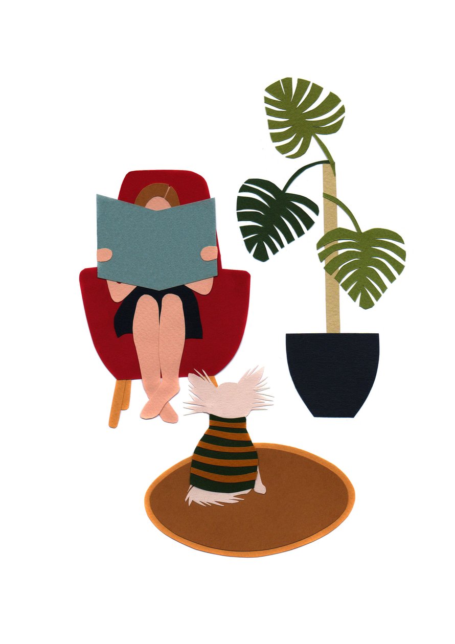 Rincón tranquilo, 2015 (papel cortado) de Isobel Barber