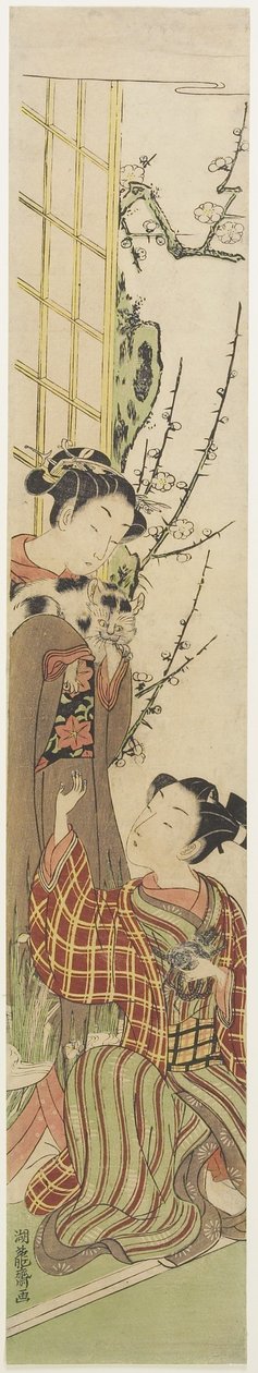 (Gato y ratón), c. 1780 de Isoda Koryusai