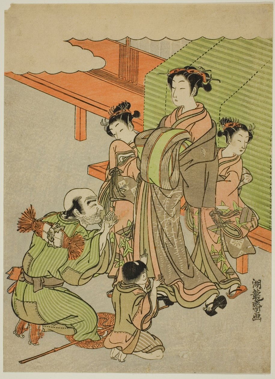 Pidiendo limosna de Isoda Koryusai