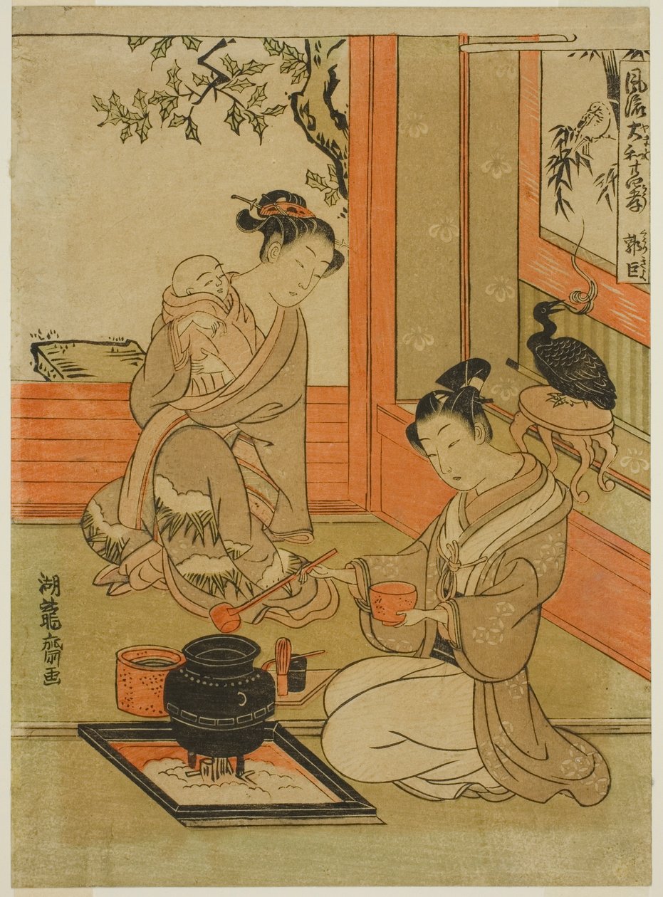 Kakkyo (chino: Guo Ju), de la serie "Versiones japonesas a la moda de los Veinticuatro Parangones de la Piedad Filial (Furyu Yamato nijushiko)" de Isoda Koryusai