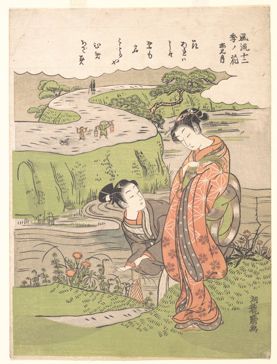 Mes de la ciruela: segundo mes de Isoda Koryusai