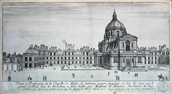 Vista de la Capilla y Maison de Sorbonne de Israel the Younger Silvestre