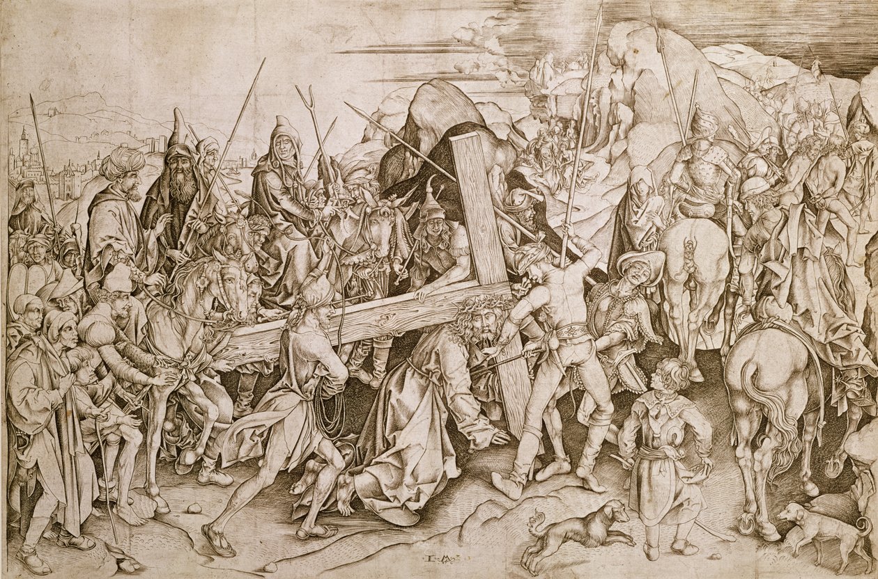 Cristo cargando su cruz de Israhel van Meckenem