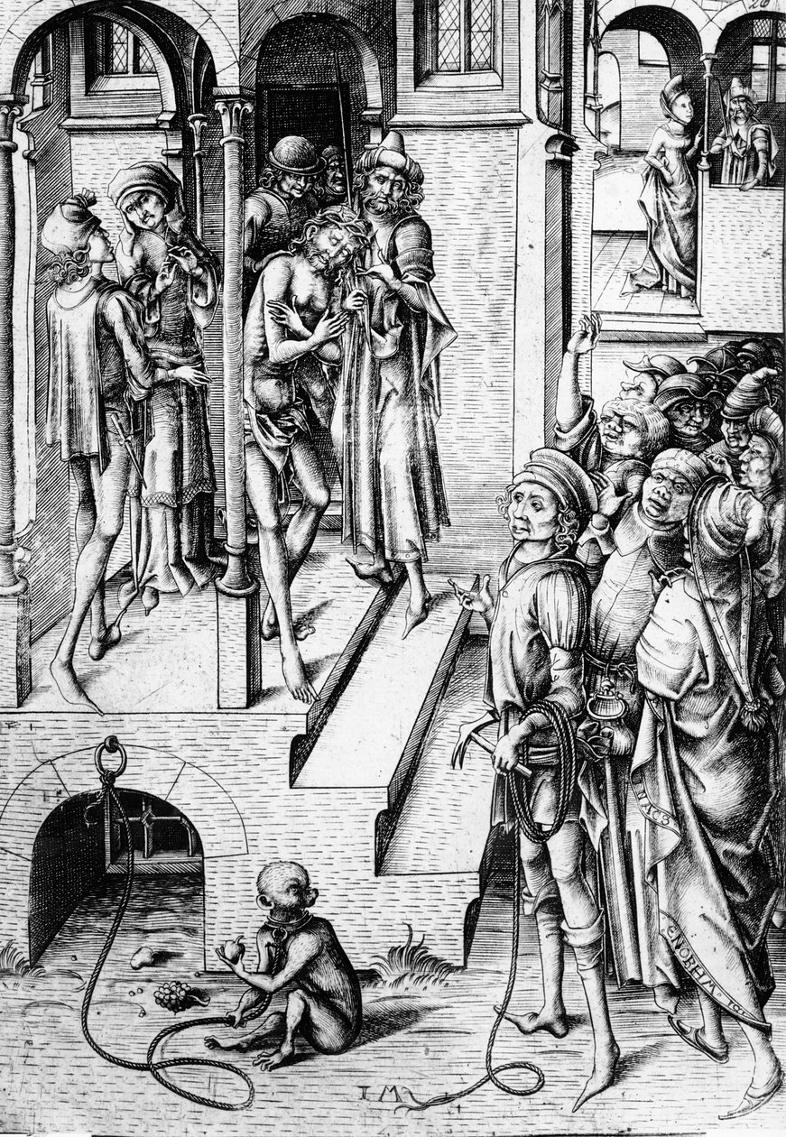 Cristo mostrado al pueblo, c.1475-85 de Israhel van Meckenem the younger