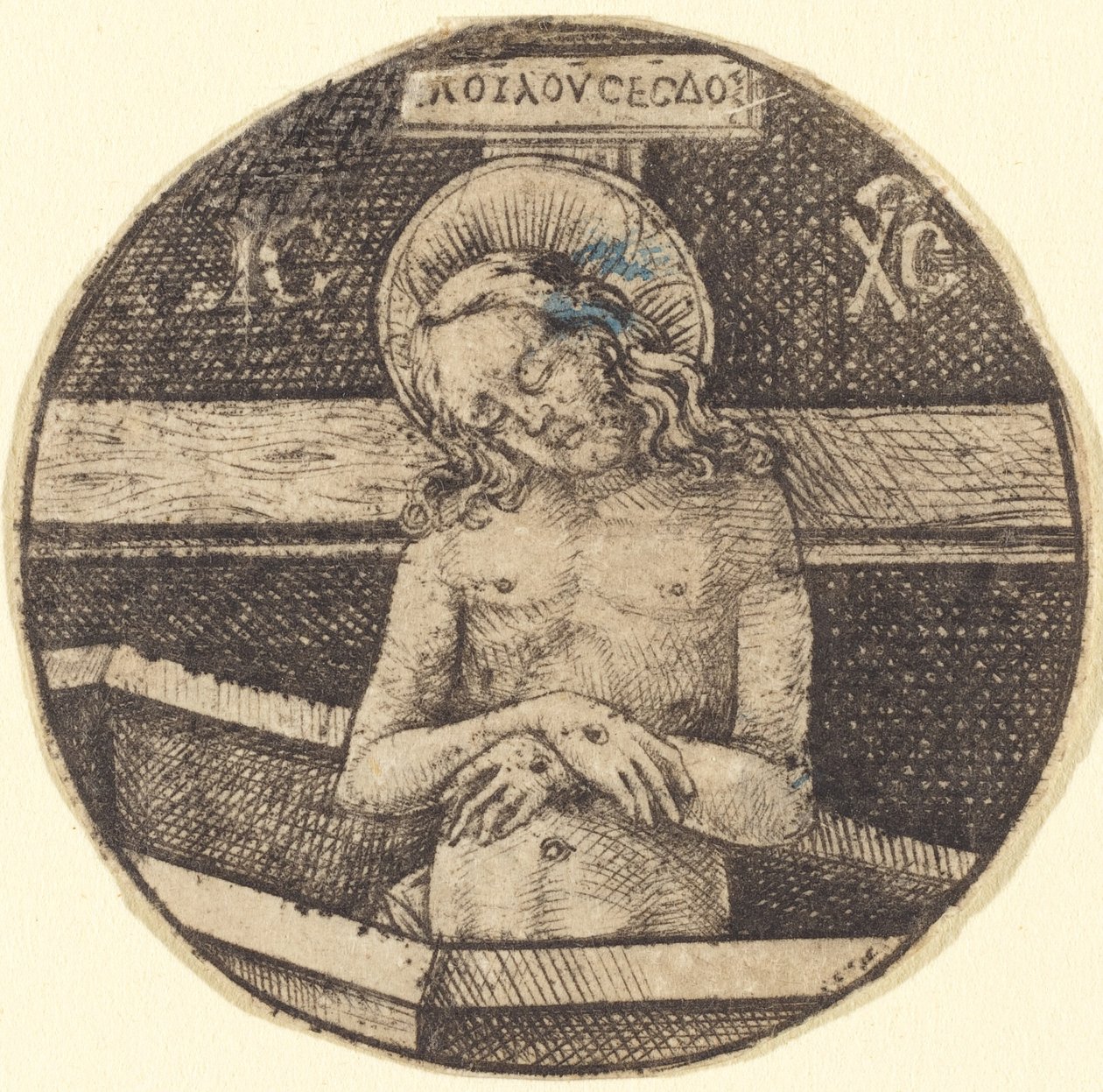 Cristo como el Hombre de Dolores, c. 1470-1480 de Israhel van Meckenem