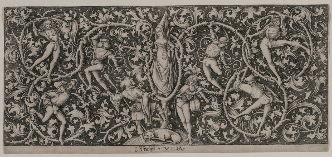 Ornamento con Danza de los Amantes de Israhel van Meckenem