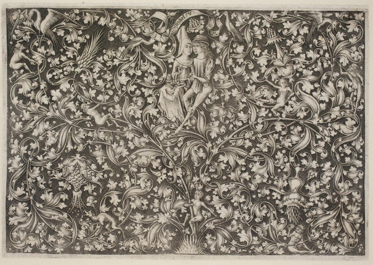 Ornamento con amantes de Israhel van Meckenem