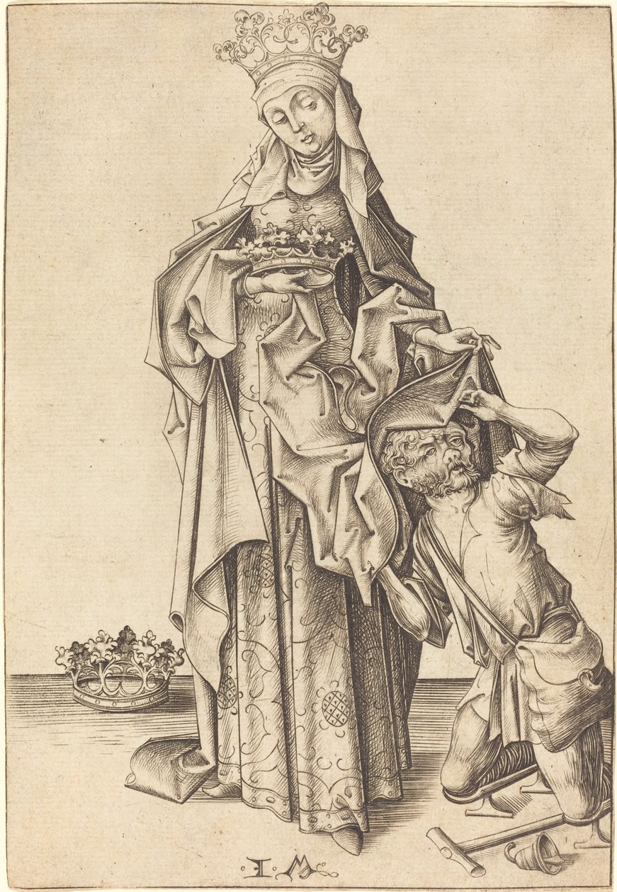 Santa Isabel de Turingia, c. 1475-1480 de Israhel van Meckenem