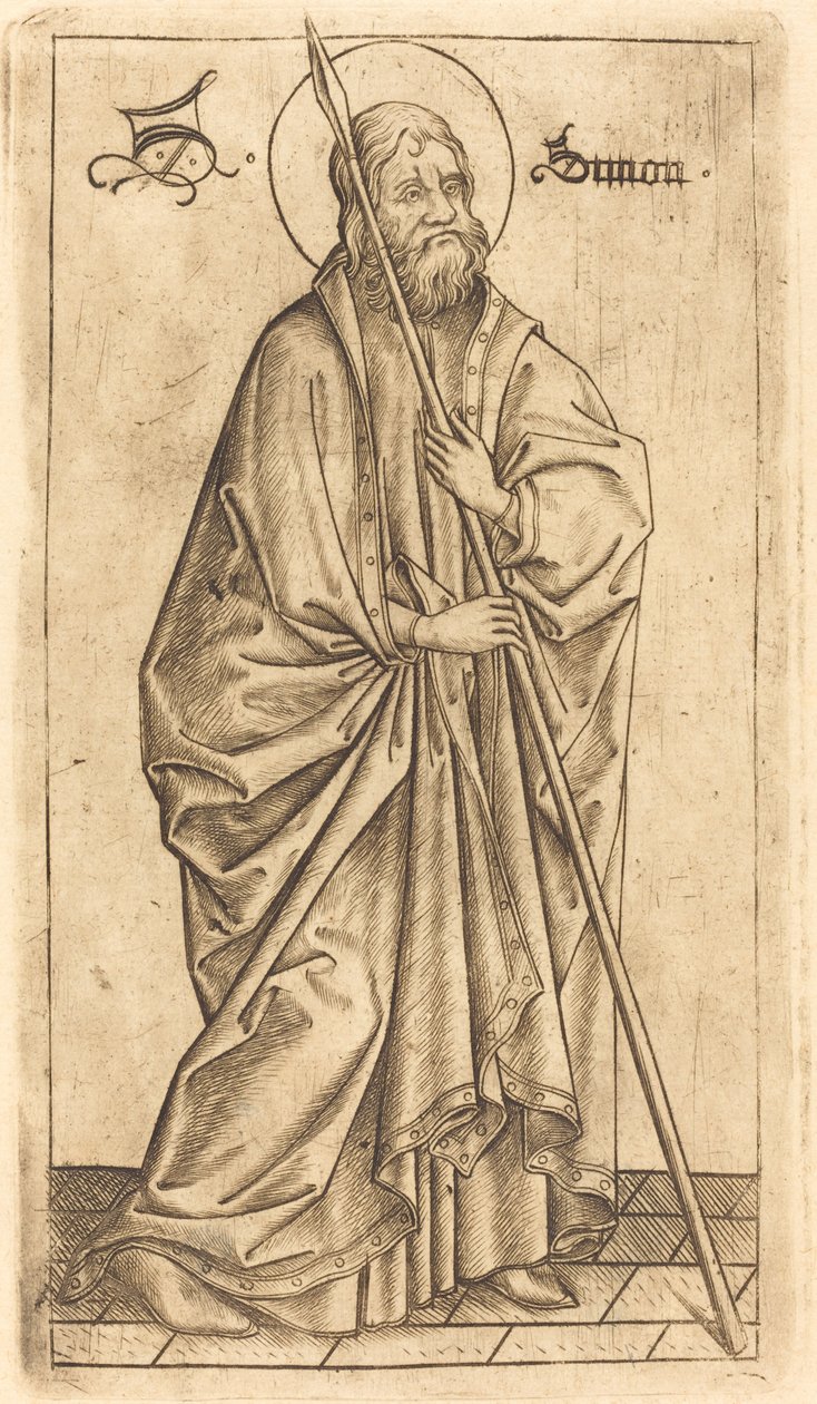 San Tomás o San Simón, c. 1470-1480 de Israhel van Meckenem