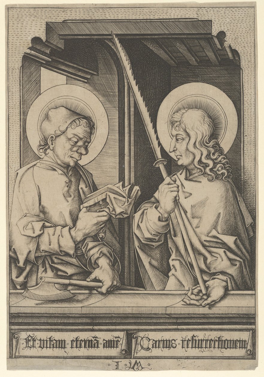 Santos Matías y Judas Tadeo, de Los Apóstoles de Israhel van Meckenem