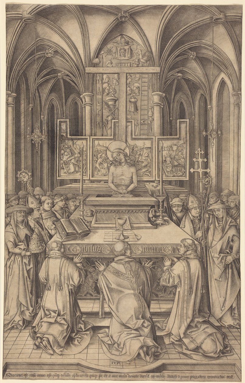 La Misa de San Gregorio de Israhel van Meckenem
