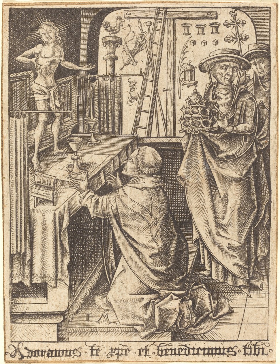 La Misa de San Gregorio de Israhel van Meckenem