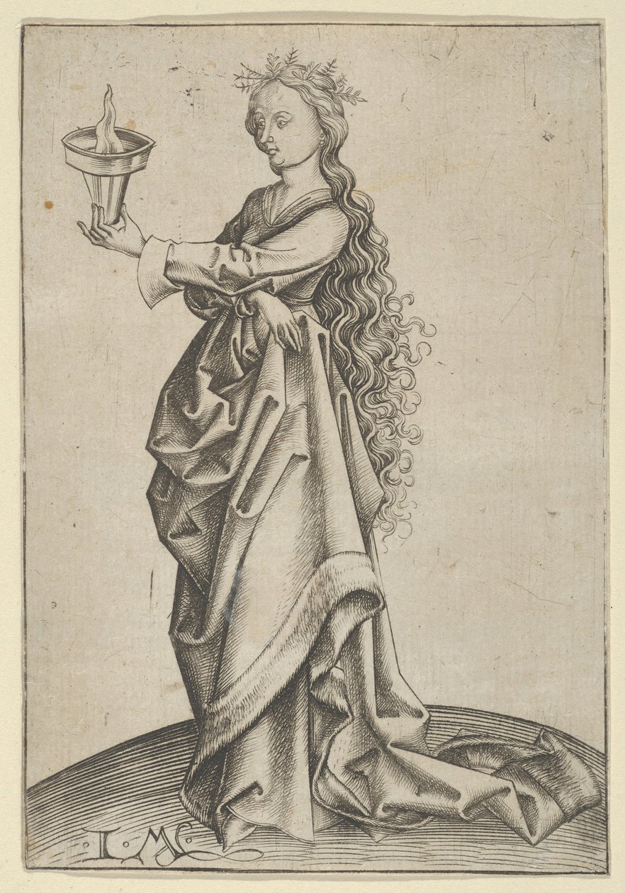 La tercera virgen sabia, ca. 1450-1503 de Israhel van Meckenem