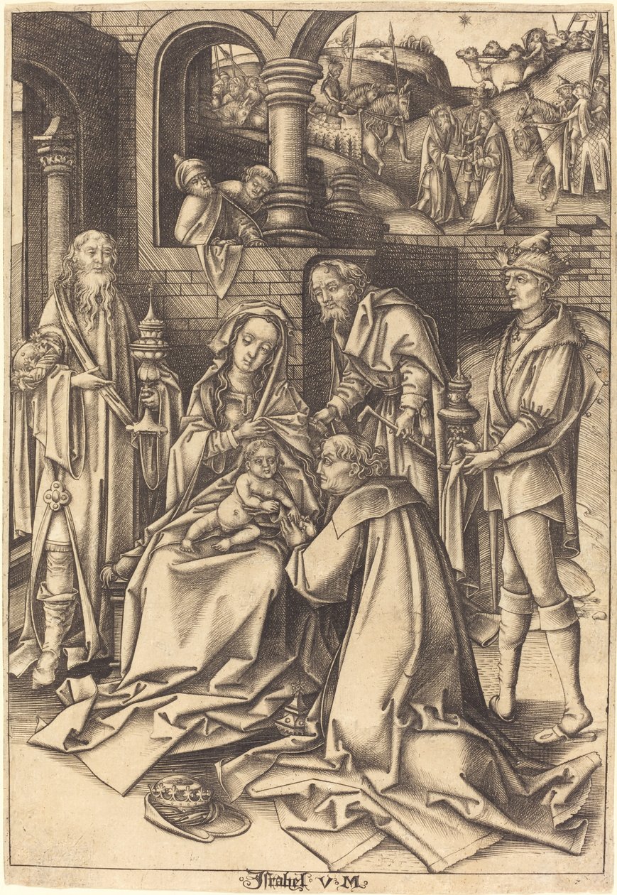 La Adoración de los Magos de Israhel van Meckenem after Hans Holbein the Elder