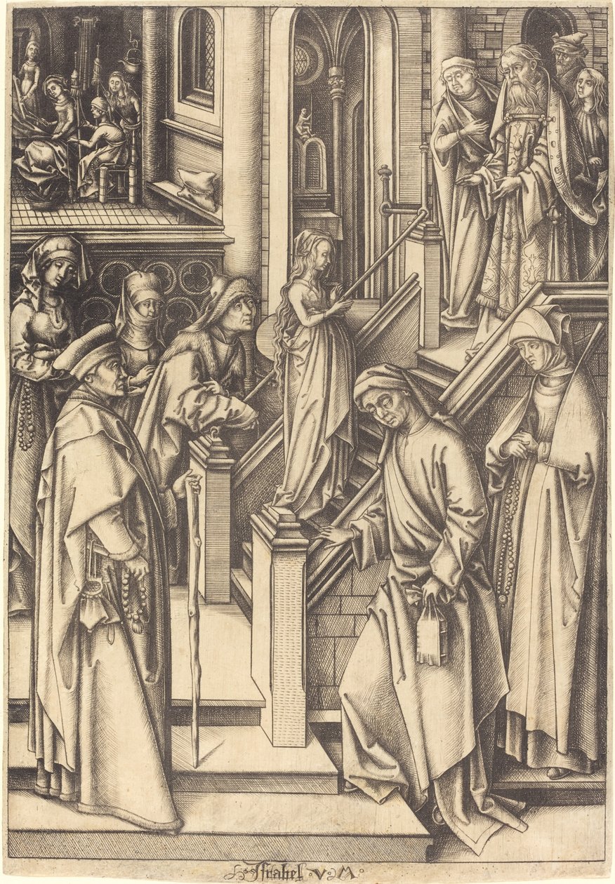 La Presentación de la Virgen de Israhel van Meckenem after Hans Holbein the Elder