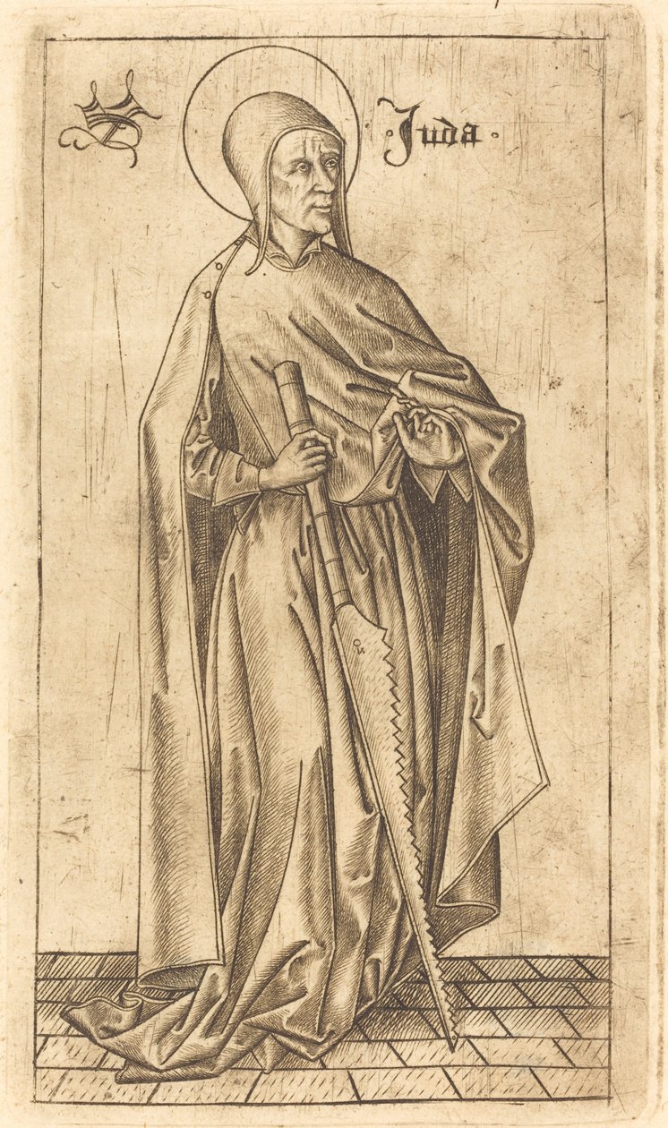 San Simón Zelote (?) o San Judas Tadeo (?) de Israhel van Meckenem after Master E.S.