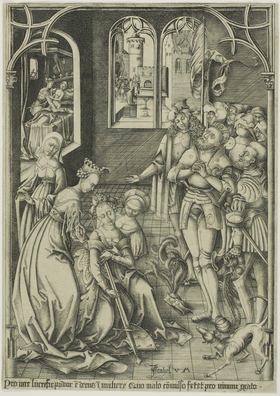 El suicidio de Lucrecia de Israhel van Meckenem the younger