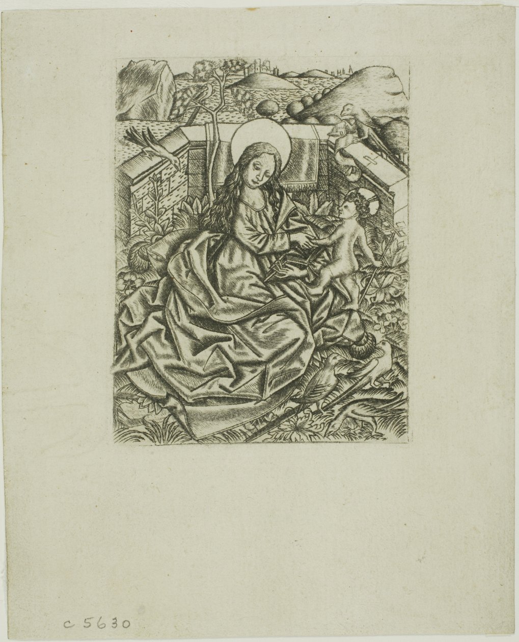 La Virgen y el Niño en el Huerto de Israhel van Meckenem the younger