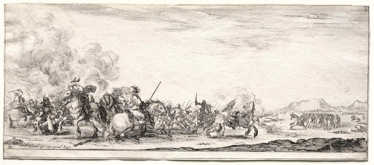 Peace and War: Cavalry Skirmish de Israël Henriet