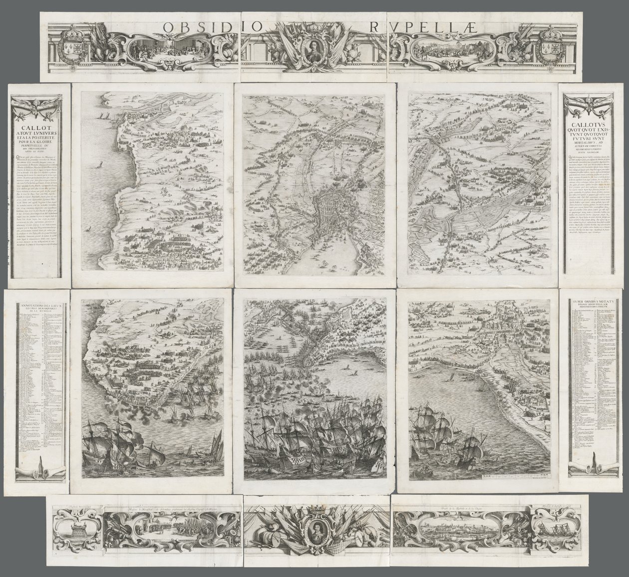 El asedio de La Rochelle de Israël Henriet