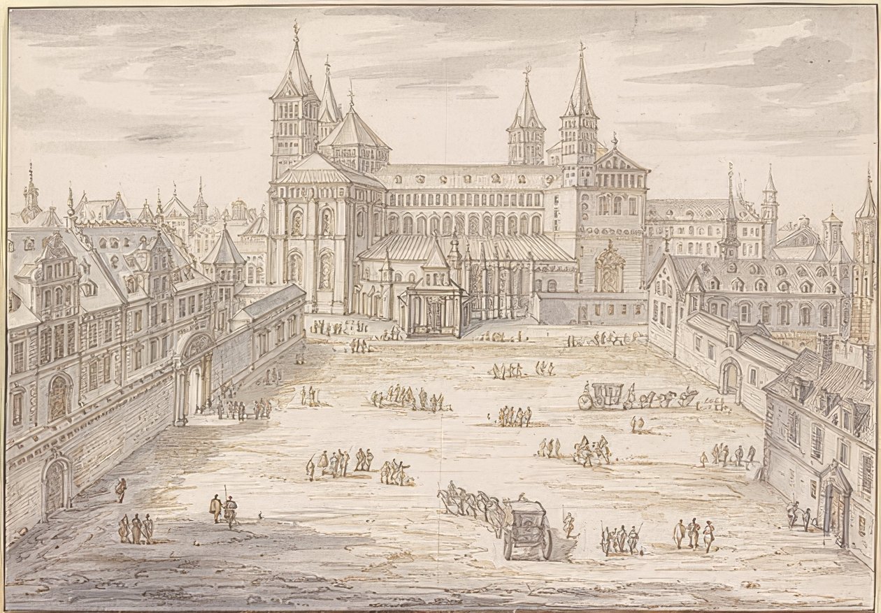 La catedral de Speyer y el palacio episcopal. 1621 de Israël Silvestre