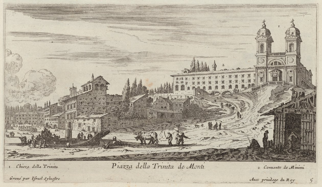 Piazza della Trinità dei Monti de Israël Silvestre