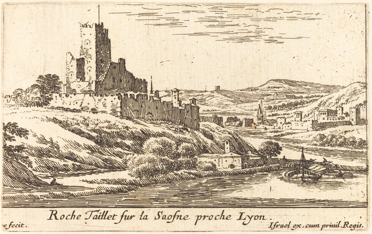 Roche Taillet sobre el Saosne cerca de Lyon de Israël Silvestre