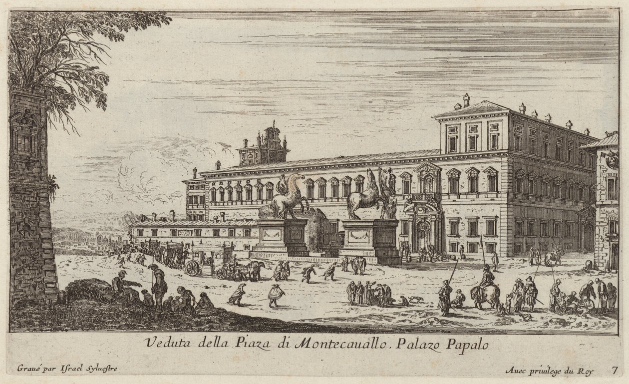Vista de la Plaza de Montecavallo de Israël Silvestre