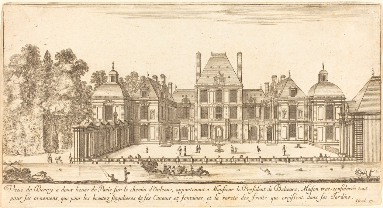 Vista de Berny a dos leguas de París en el camino de Orleans de Israël Silvestre
