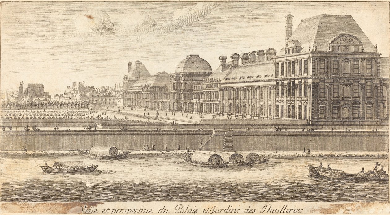 Vista y perspectiva del Palacio y Jardines de las Tullerías de Israël Silvestre