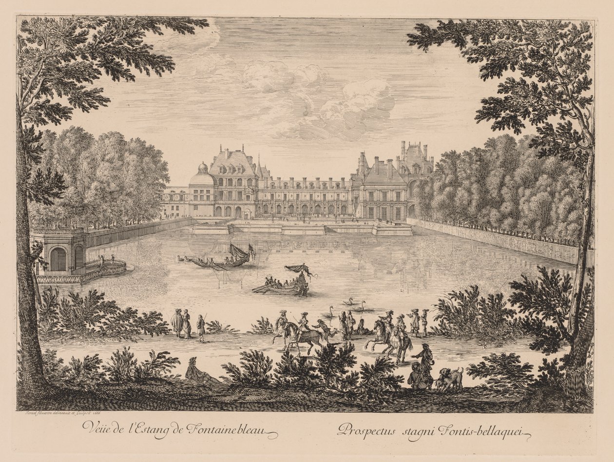 Vista del Estanque de Fontainebleau, 1666 de Israël Silvestre
