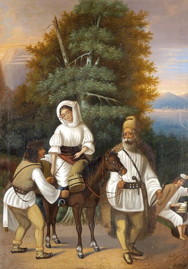 Familia rumana yendo a la feria de István Szkicsák Klinovszky