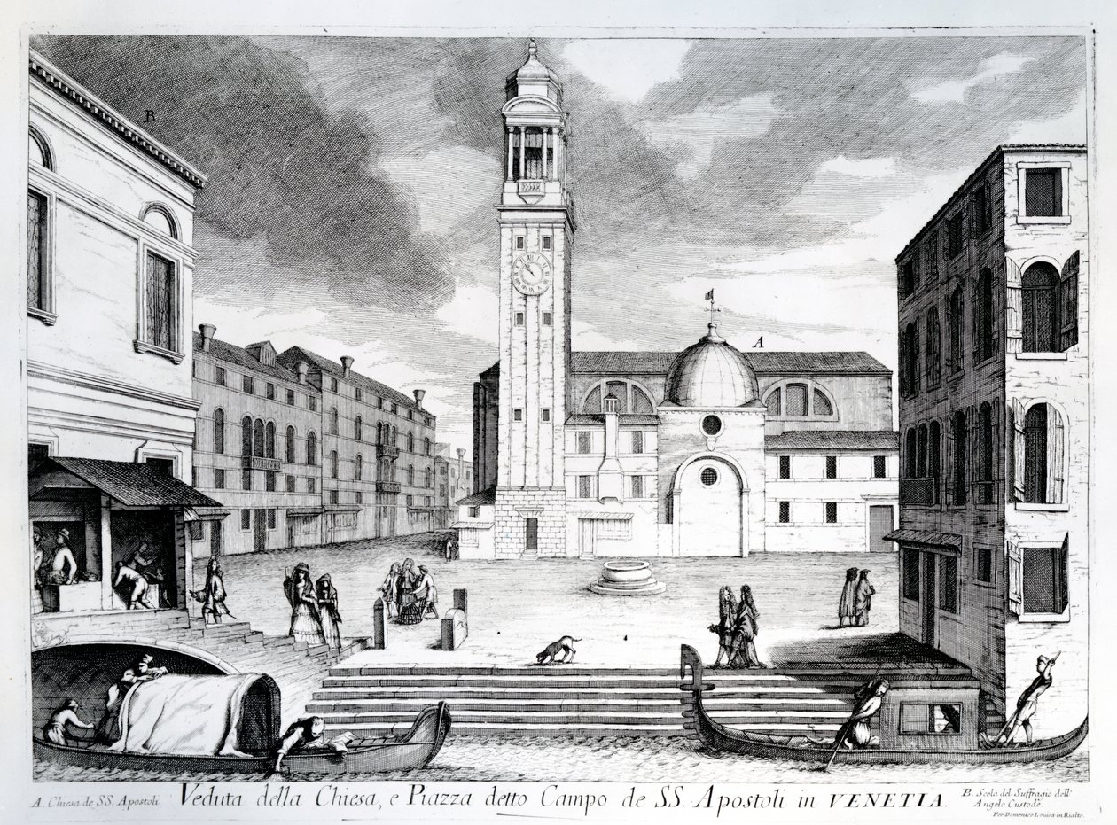 Una vista de Santi Apostoli, Venecia de Italian School