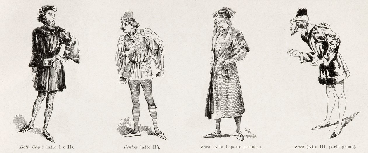 Vestuario de la ópera Falstaff de Verdi, de L