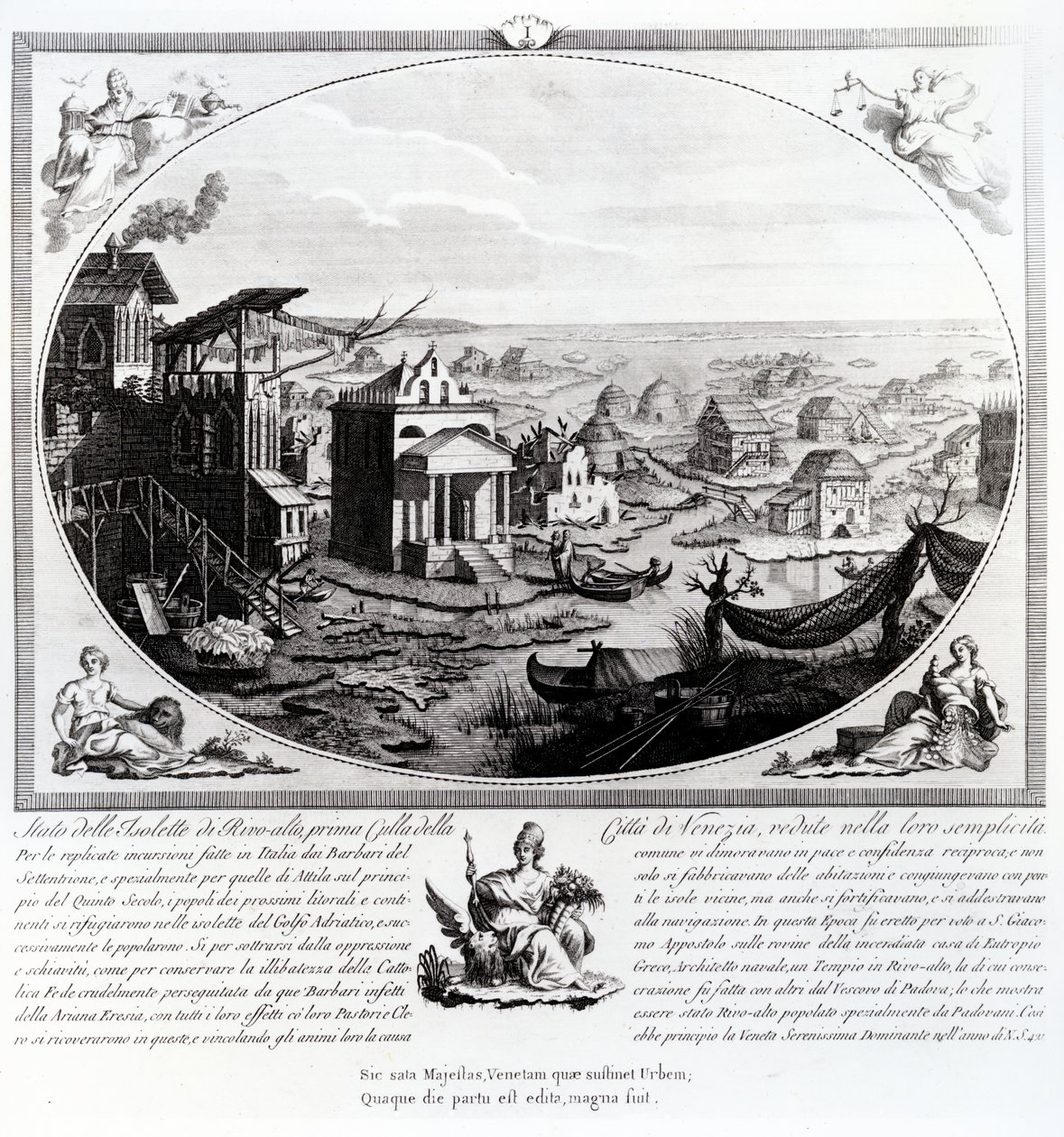 Primer asentamiento de Venecia de Italian School