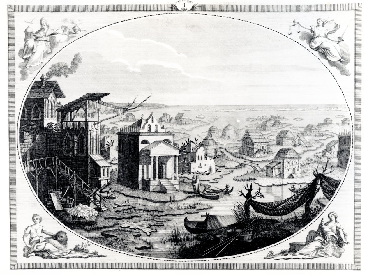 Primer asentamiento de Venecia de Italian School