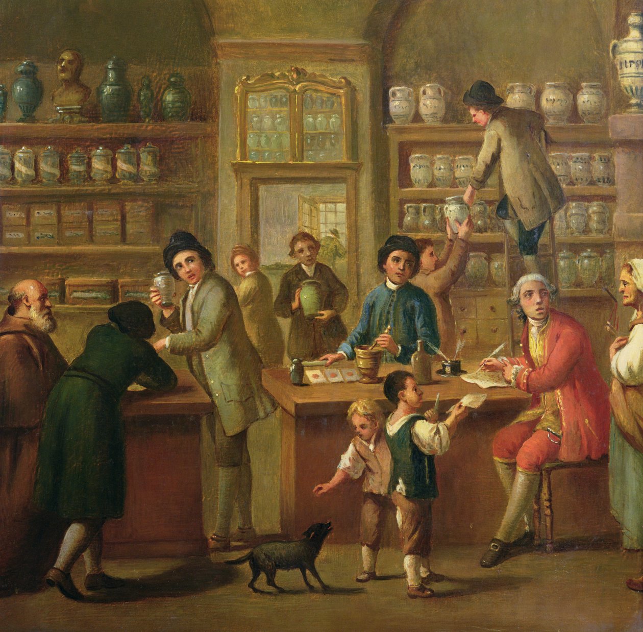 Interior de una farmacia de Italian School