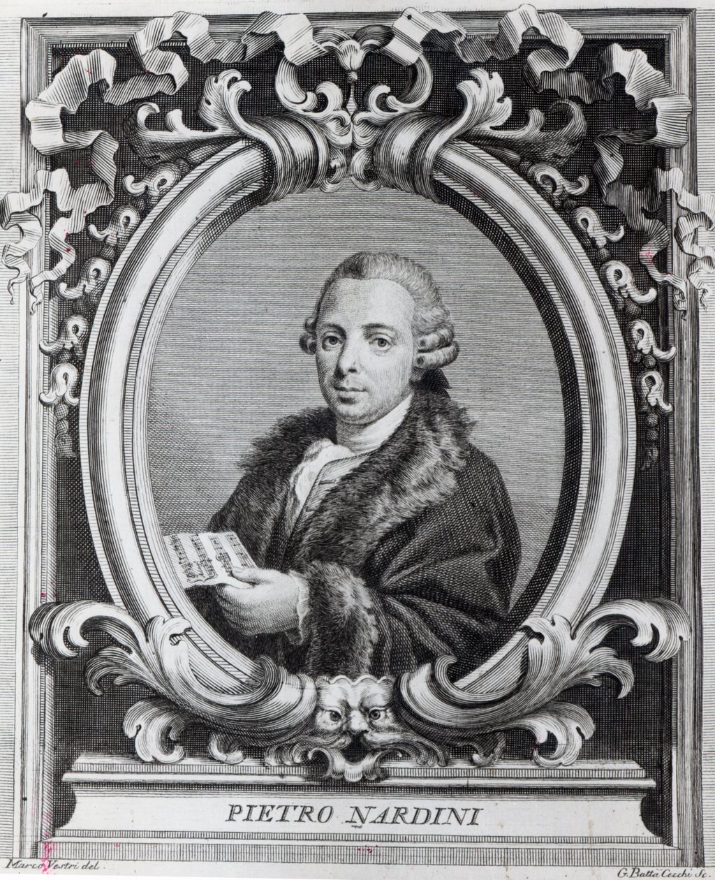 Pietro Nardini, grabado por G. Batta Cechi de Italian School