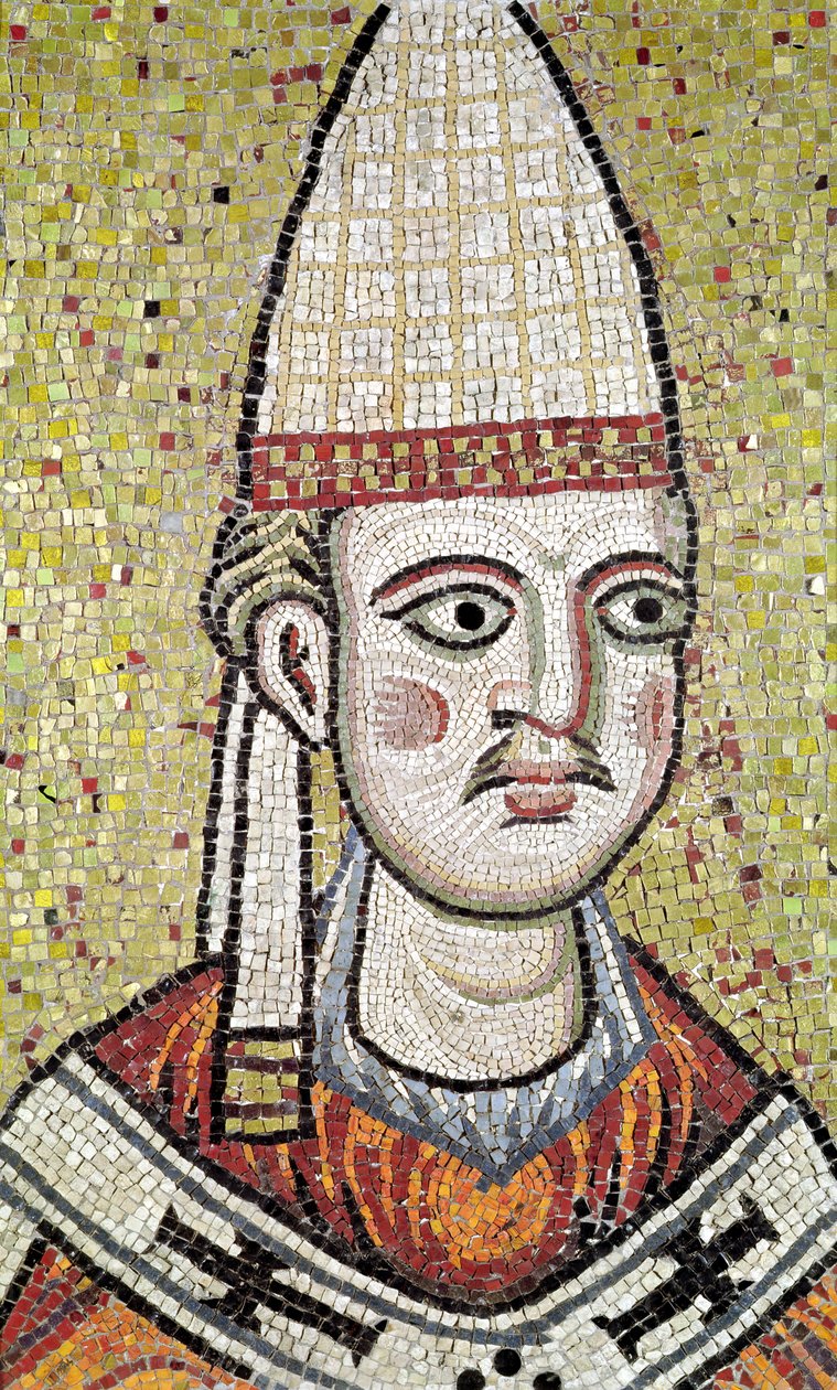 Papa Inocencio III (1160-1216) (mosaico) de Italian School